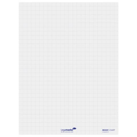 Blocco lavagna elettrostatico da parete Legamaster Magic-Chart Flipchart 25 ff 60x80 cm bianco quadretti - L-1590 00